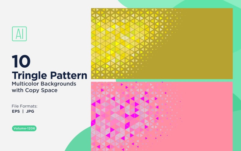 Triangoli colorati di varie dimensioni Versatile modello di sfondo 1206