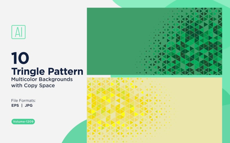 Triangoli colorati di varie dimensioni Versatile modello di sfondo 1209