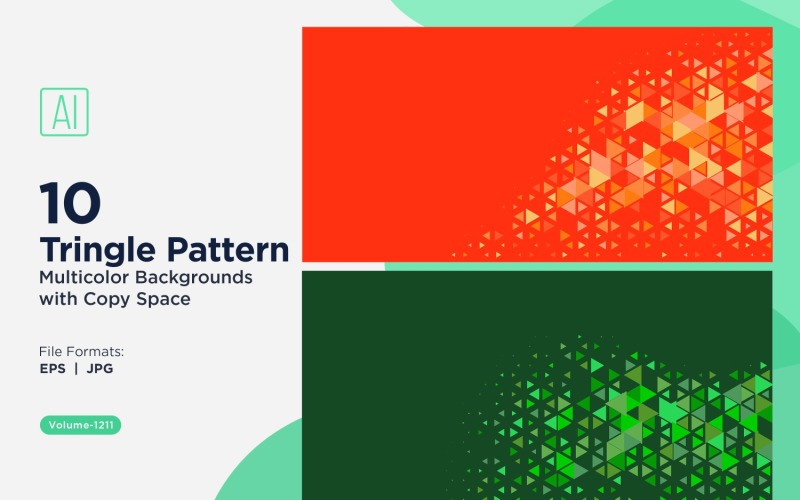 Triangoli colorati di varie dimensioni Versatile modello di sfondo 1211