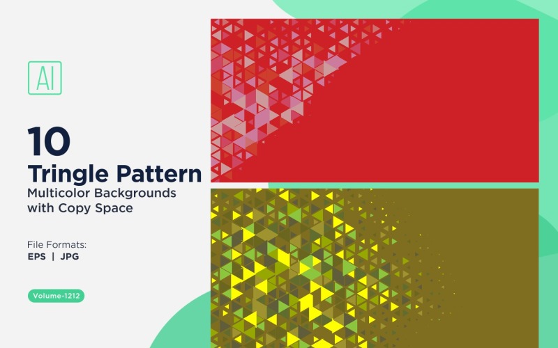Triangoli colorati di varie dimensioni Versatile modello di sfondo 1212