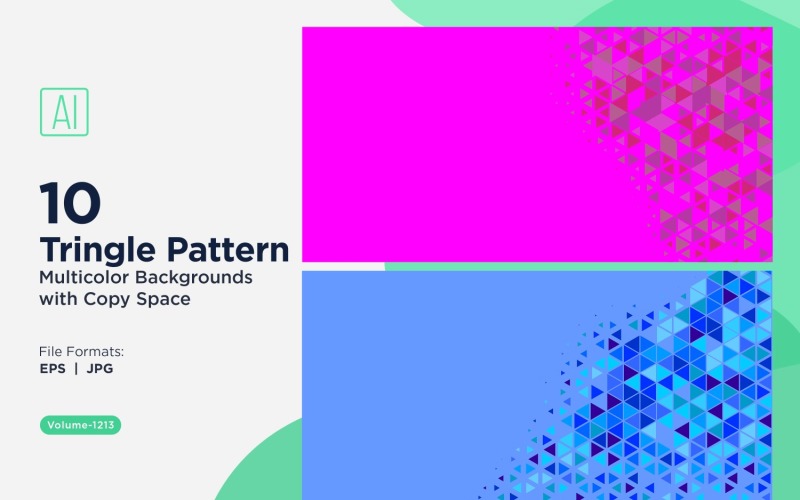 Triangoli colorati di varie dimensioni Versatile modello di sfondo 1213