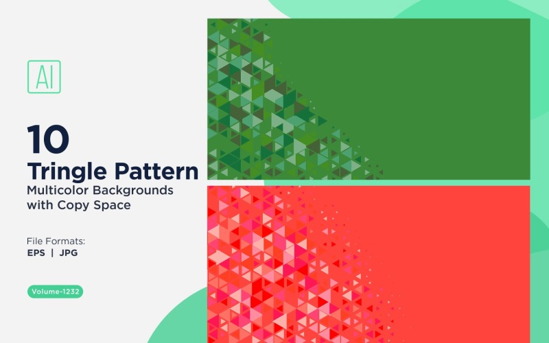 Triangoli colorati di varie dimensioni Versatile modello di sfondo 1232