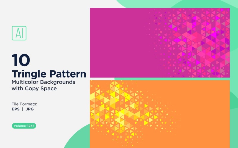 Triangoli colorati di varie dimensioni Versatile modello di sfondo 1247