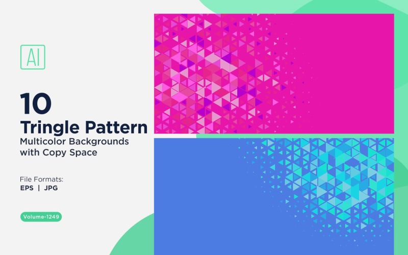 Triangoli colorati di varie dimensioni Versatile modello di sfondo 1249