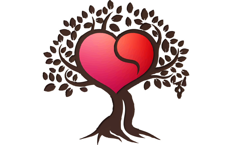 Baum-Vektor-Kunst-Illustration mit weißem Hintergrund