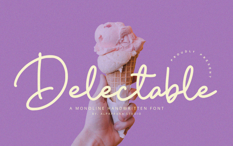 Delectable - Handgeschriebene Schriftart