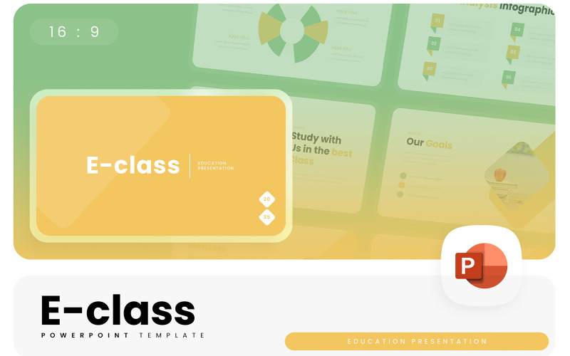 E-class – Vzdělávání PowerPoint šablona