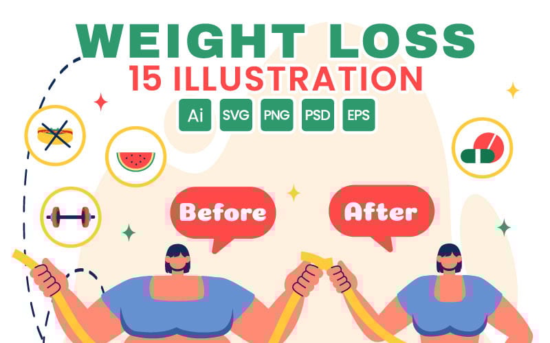 15 Weight Loss Progress Illustration