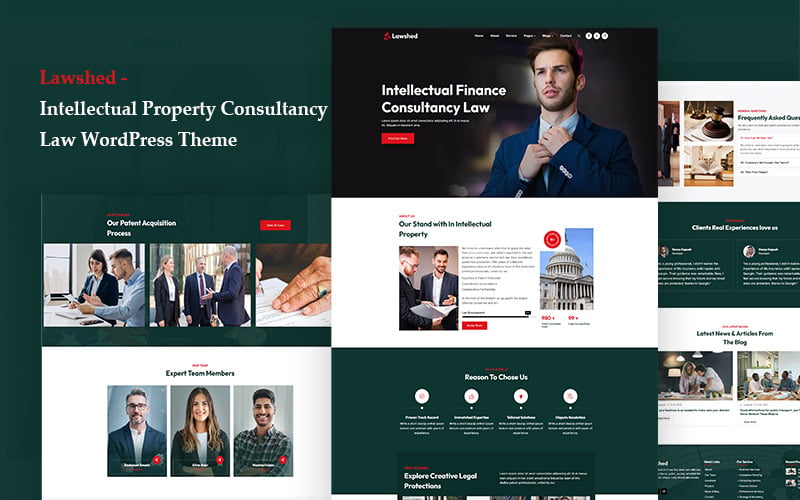 Lawshed - Modèles d'avocats, thème WordPress pour le conseil en propriété intellectuelle