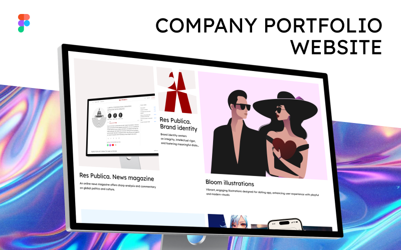 Mirror – Modello di interfaccia utente del sito Web del portfolio aziendale