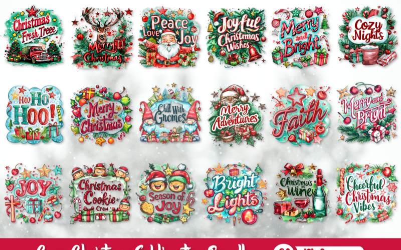 Pacote de sublimação de Natal aconchegante