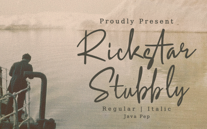 Rickstar Stubbly / Elegant lettertype