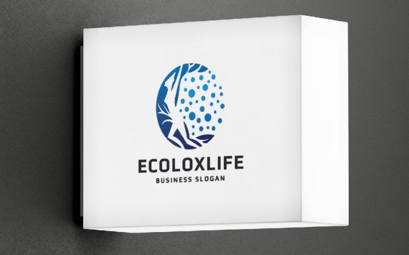 Ekologie život ženy Logo šablona