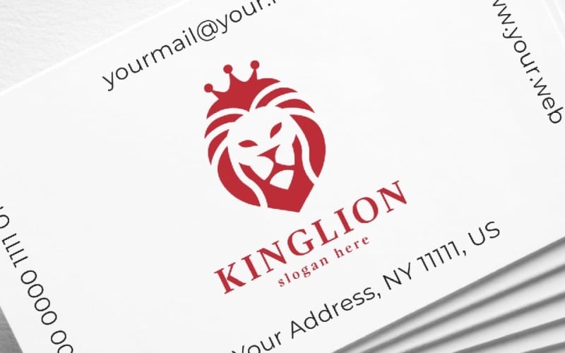Шаблон логотипу King Royal Lion