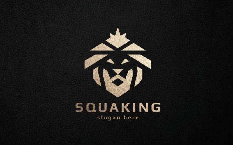 Šablona loga Squa King Lion Head