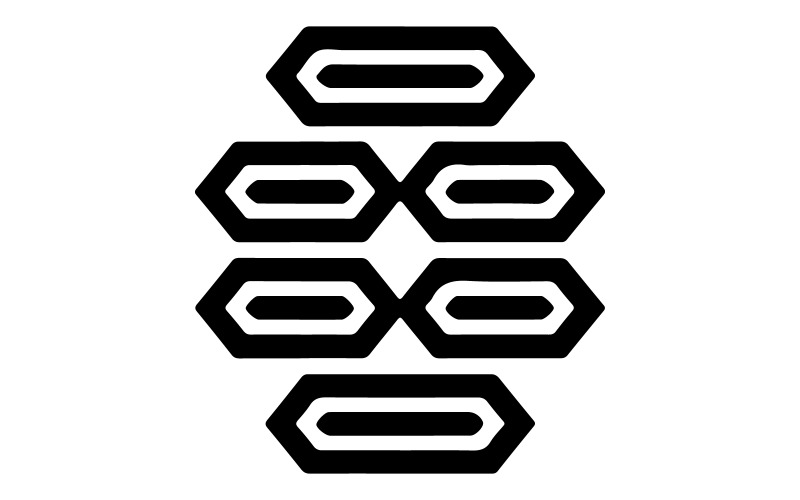 Buatkan sebuah logo art dengan bentuk geometris abstract