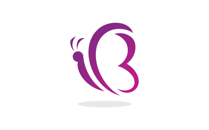 Illustrazione vettoriale del modello di progettazione del logo della farfalla V7