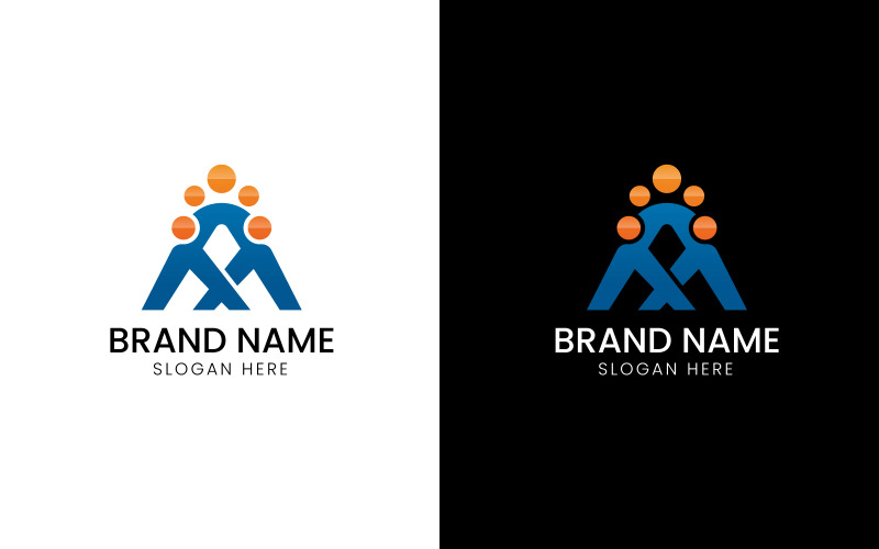 Letter AM menselijk logo-09-317