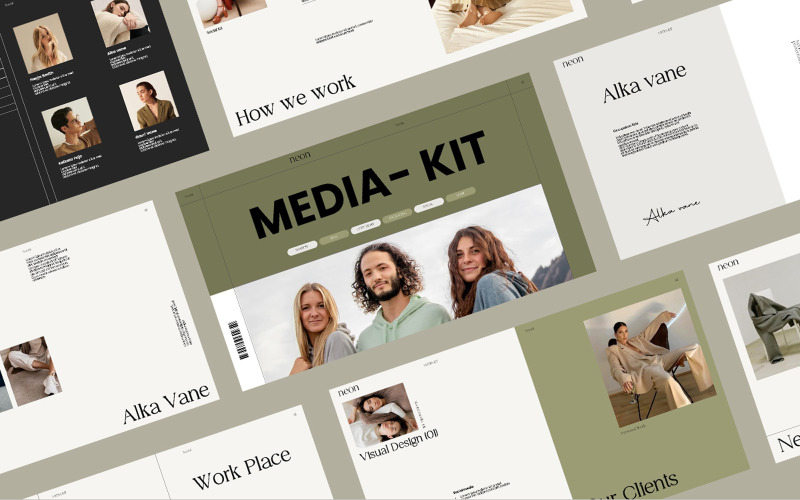 Media Kit bemutató sablon