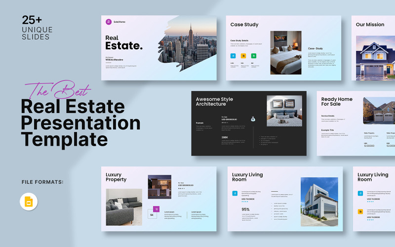 Inteligentní šablona prezentace Google Slide Real Estate