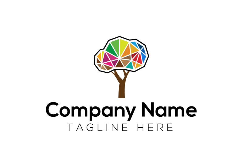 Logo dell'albero digitale creativo dell'albero 2