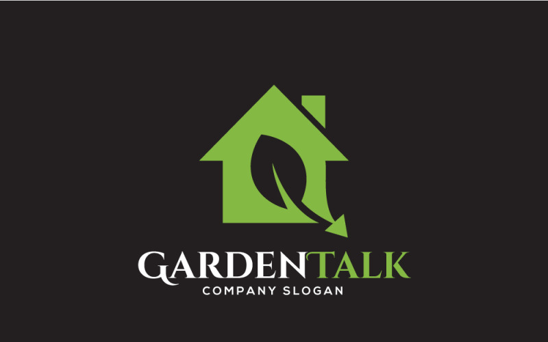Modello di progettazione del logo di Garden Talk House