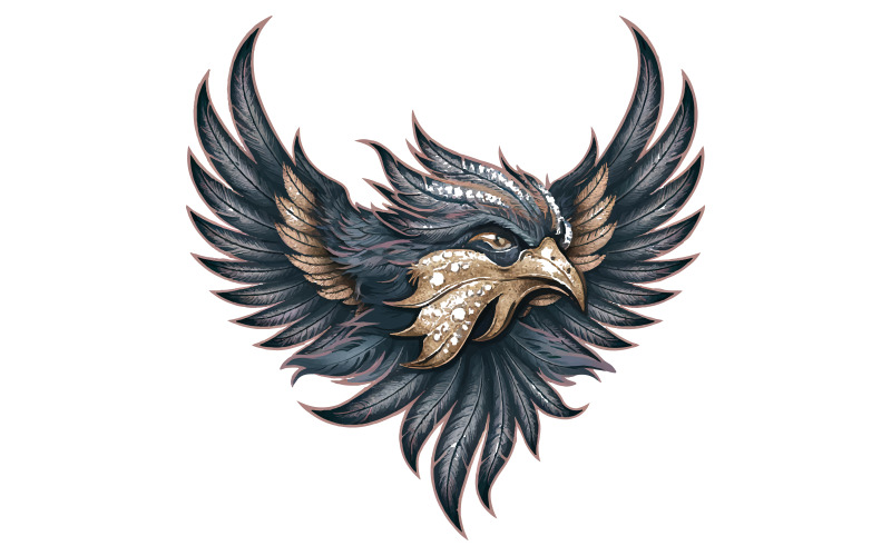 Hermoso diseño de logotipo de pájaro, ilustración.