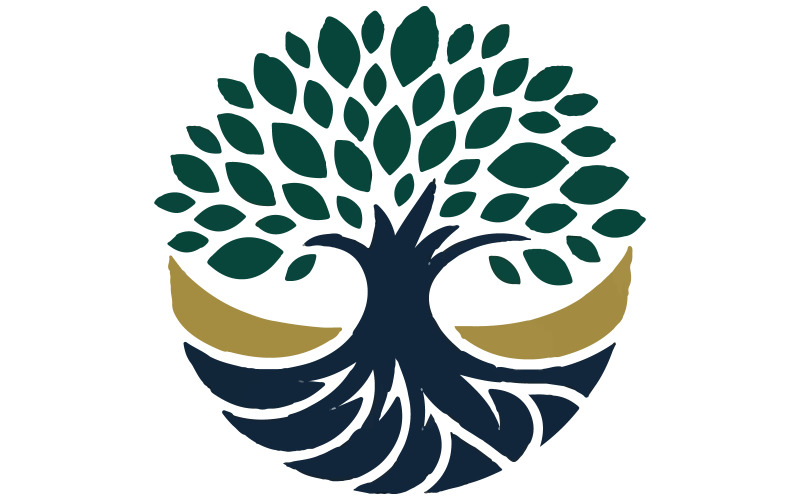 logo bitki kökleri siluet vektör sanat illüstrasyonu