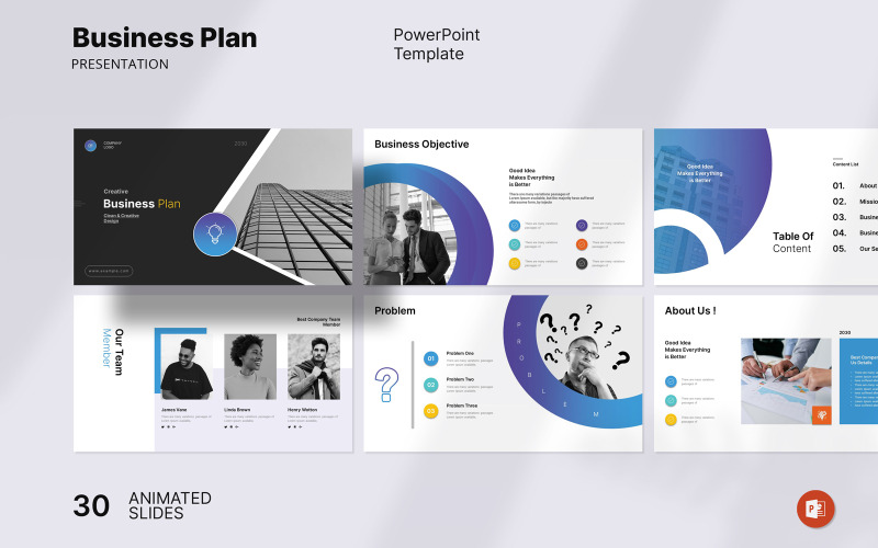 2030 年商业计划演示模板