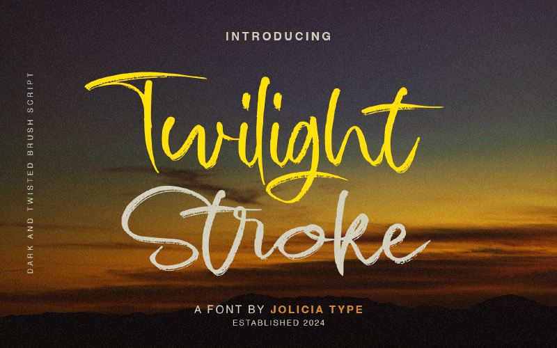 Traço crepuscular | Fonte Brush Script