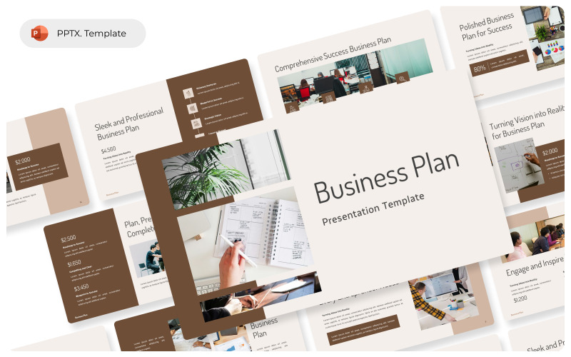 Affärsplan PowerPoint presentationsmall