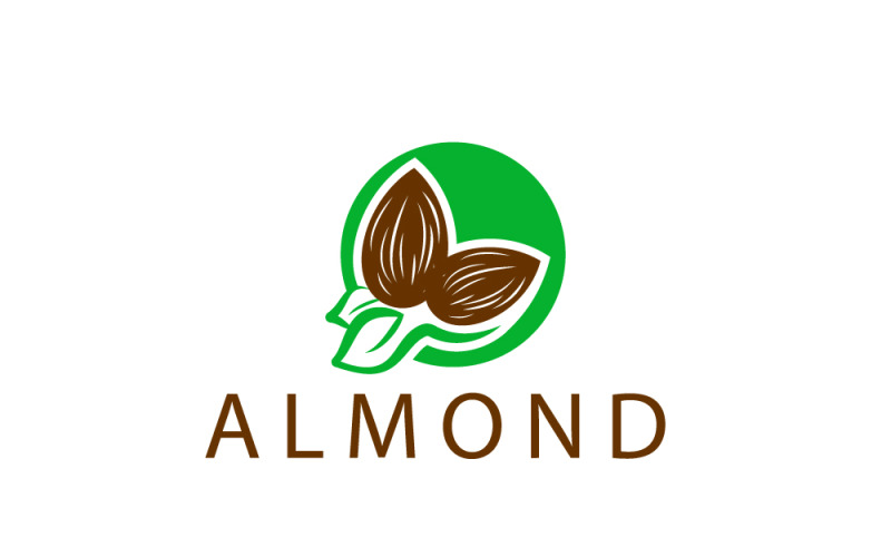 Amandel & Noten Logo Ontwerp Sjabloon