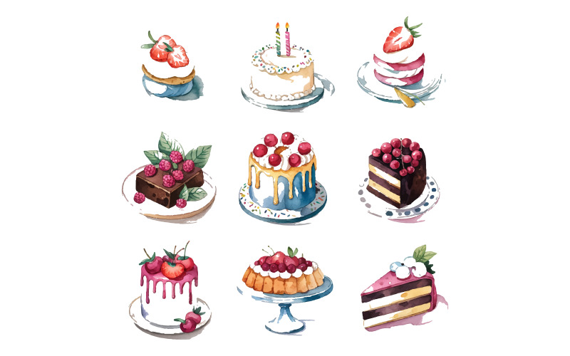 Ilustración de arte vectorial de silueta de postres