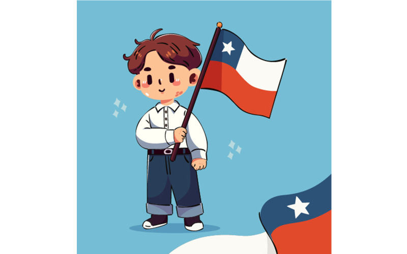 Illustration für Fiestas Patrias Chile