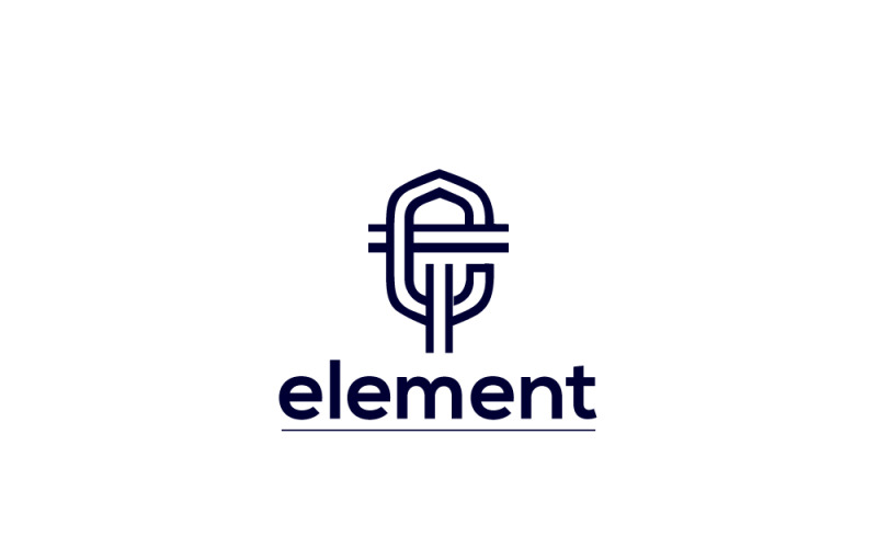 Modello di progettazione del logo Element & Letter E
