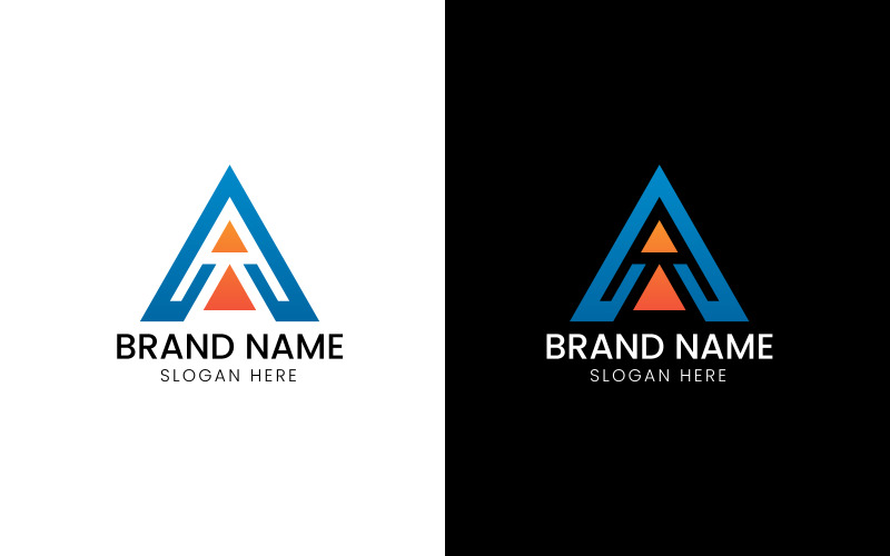 Letra A seta para cima logotipo financeiro-09-331
