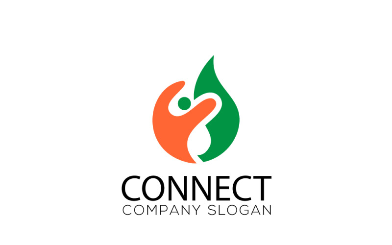 Modèle de conception de logo Connect - TemplateMonster