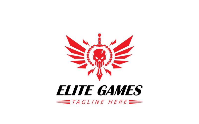 Шаблон дизайна логотипа Elite Games