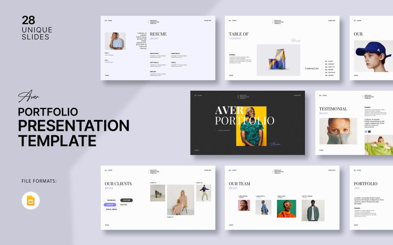 Aver Portfolio Google Slide Mall