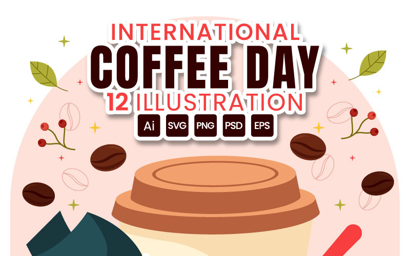 12 Illustrazione della giornata internazionale del caffè