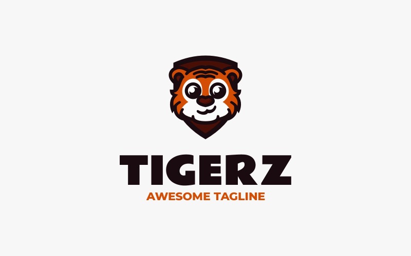 Logo mascotte dei cartoni animati della tigre 4
