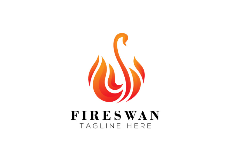 Šablona návrhu loga Fire Swan