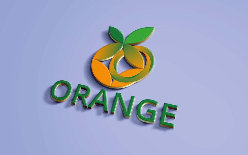 Design de logotipo laranja Ilustração vetorial Design
