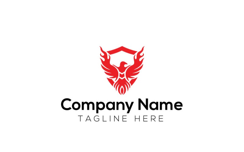 Fire Eagle & Eagle Flame-logo-ontwerpsjabloon