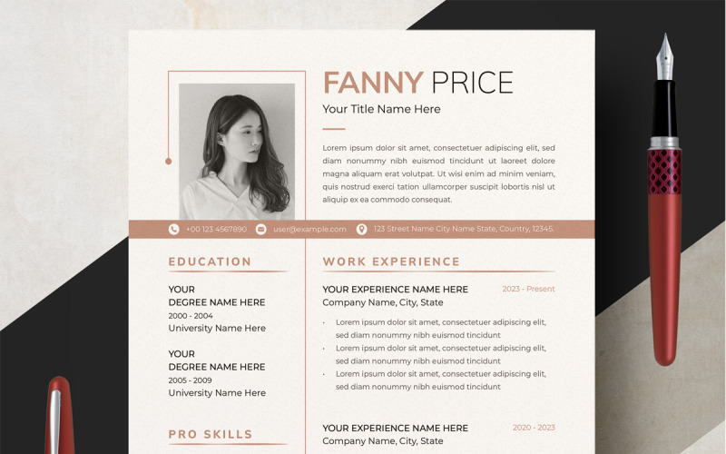 Executive CV-mall med ren design