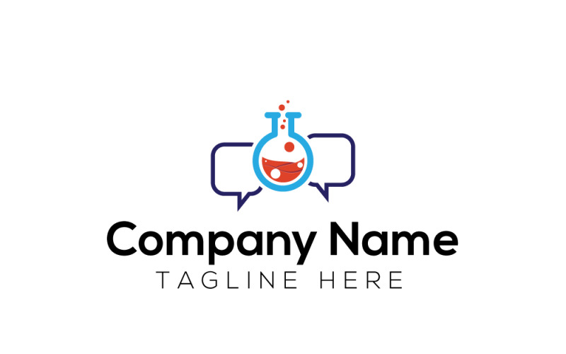 Modèle de conception de logo Lab Talk