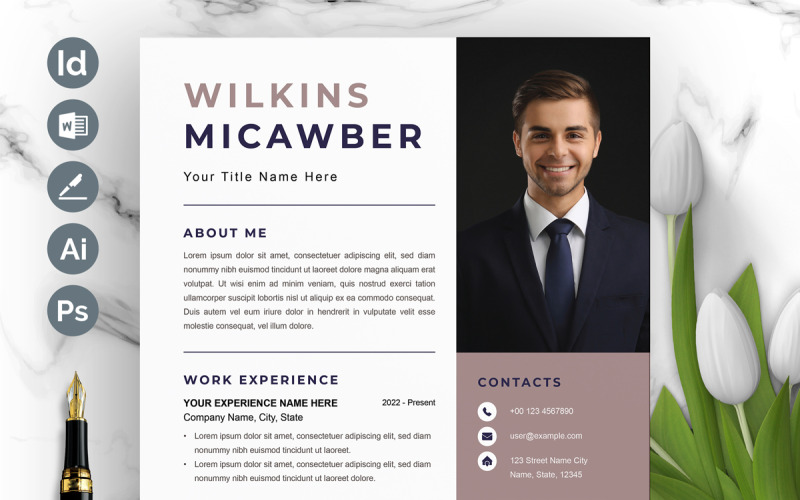 Professioneel minimalistisch CV-ontwerp