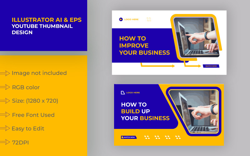 YouTube thumbnail design template 10 - TemplateMonster