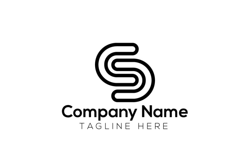 Логотип S Letter Sight Media Logo Design Template 4