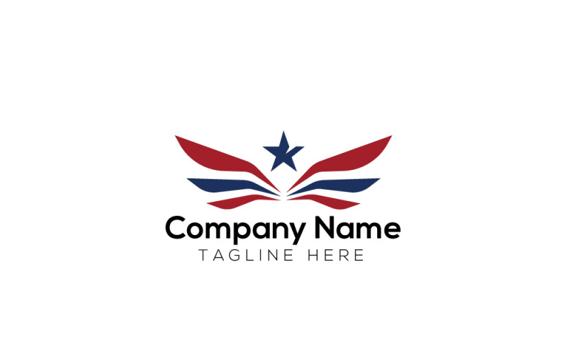 American flygande logotyp designmall